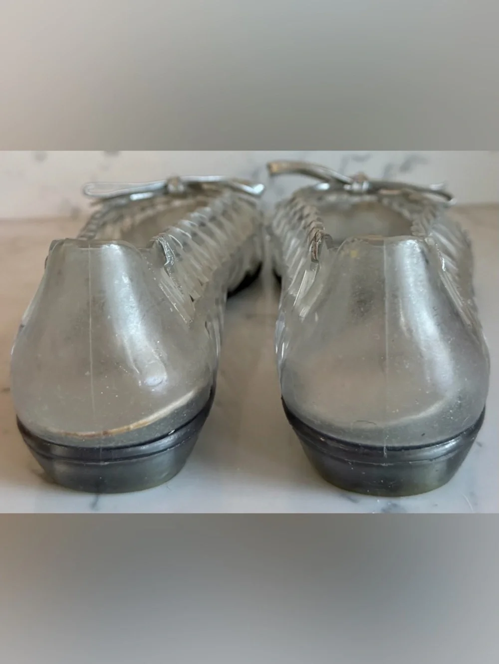 Stuart Weitzman Rhinestone Jelly Ballerina Flats women’s Size 7